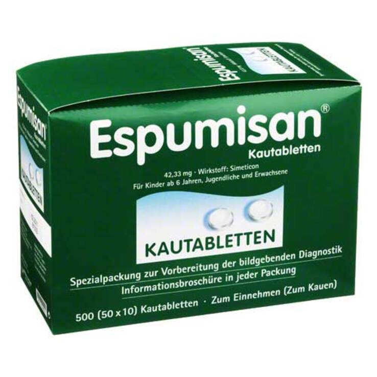 Espumisan Kautabletten für bildgebende Diagnostik, 50X10 St