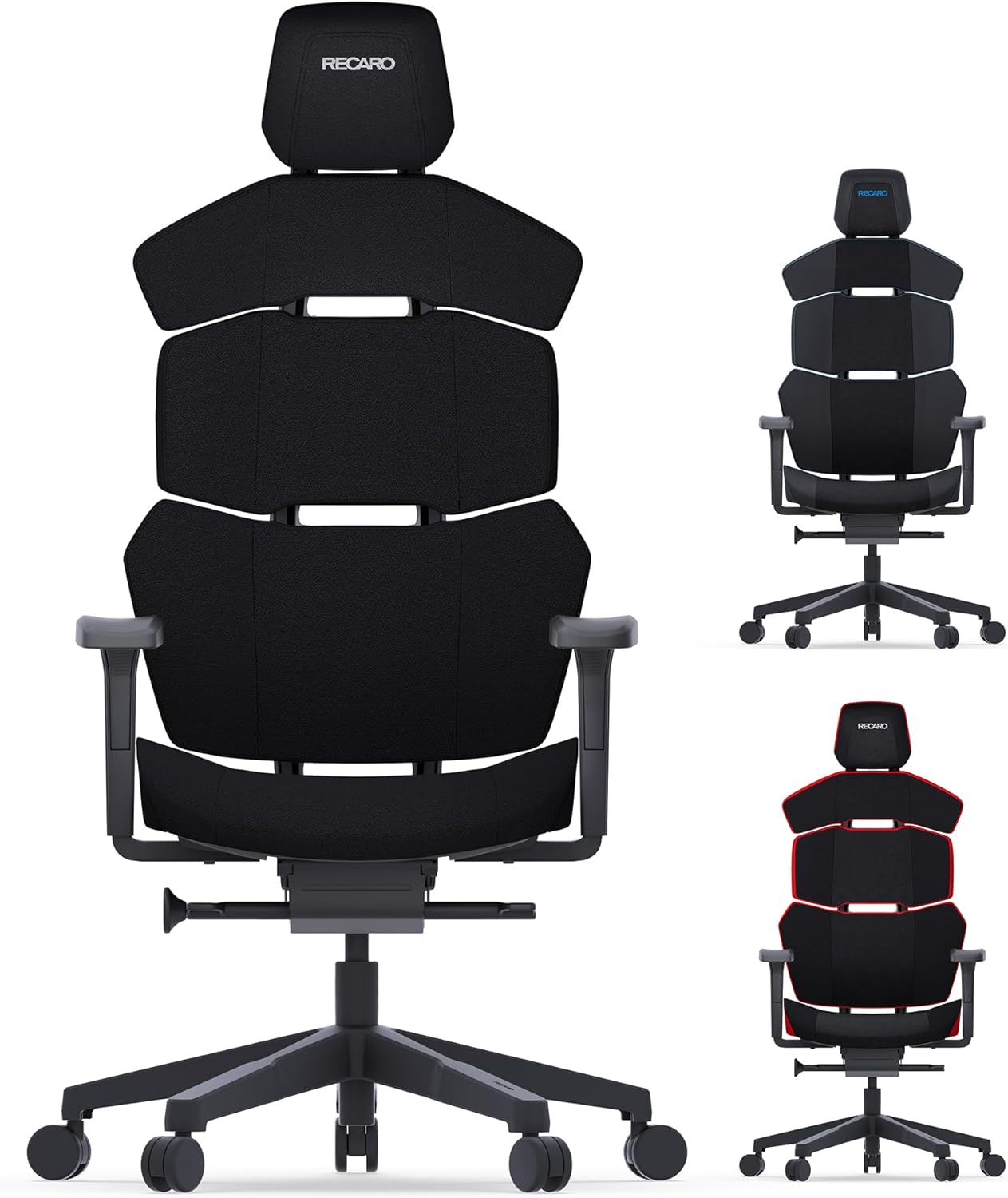 RECARO NXT Essential Premium Gaming & Bürostuhl Ergonomisch [Büro-Zertifiziert] | Made in Germany | Hochwertiger Stoffbezug | Höhenverstellbar - bis 150kg, Raven Black