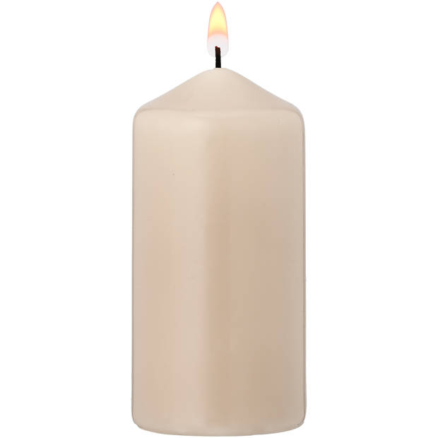 Blokker Stompkaars - 6x12 cm - Beige