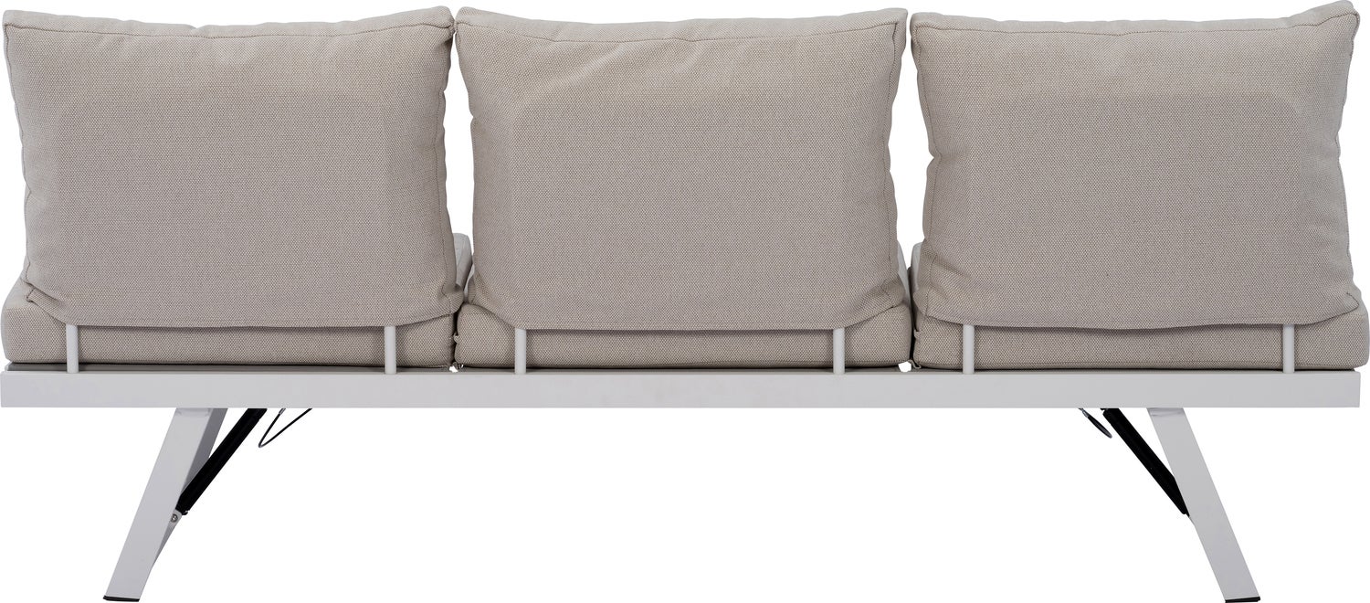 Intratuin tuinbank Julia wit / taupe 198 x 76 x 81 cm