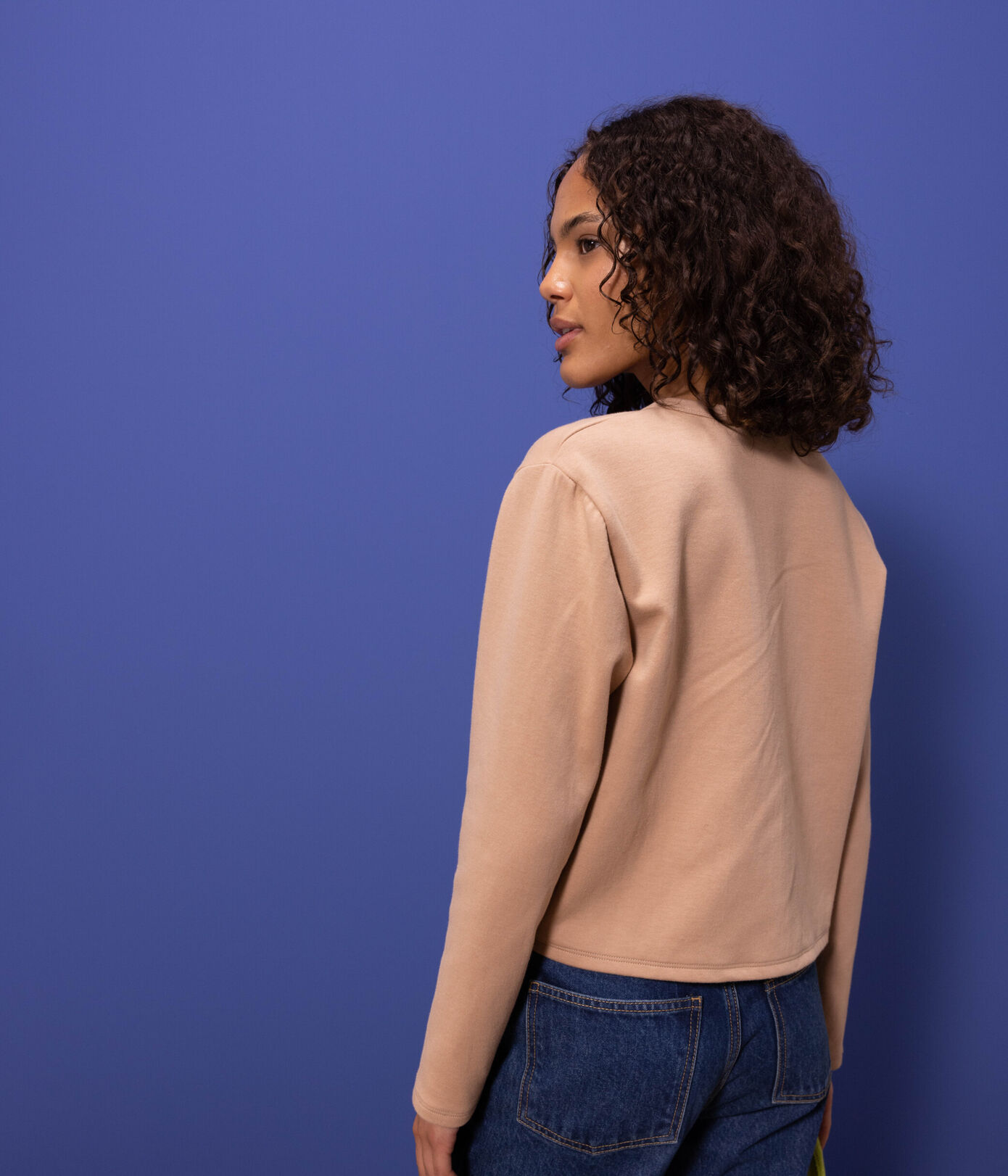Cardigan à pressions en coton épais Femme