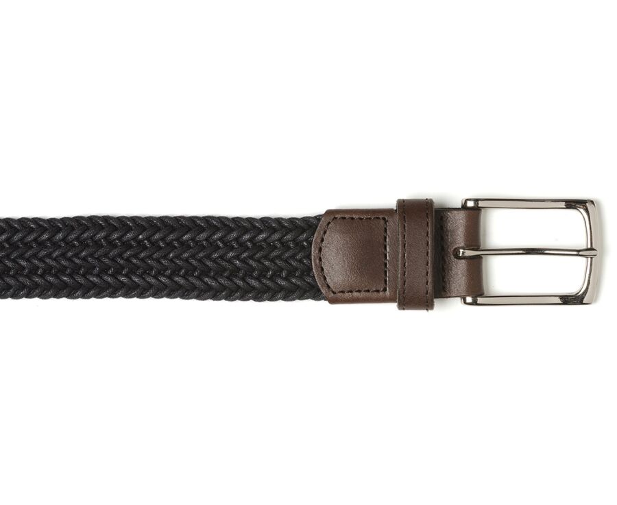 Ceinture tressée homme coton Navy - NORWOOD SILVER