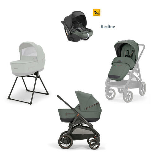 Poussette TRIO System Quattro Aptica XT Darwin Recline Taiga Green - INGLESINA