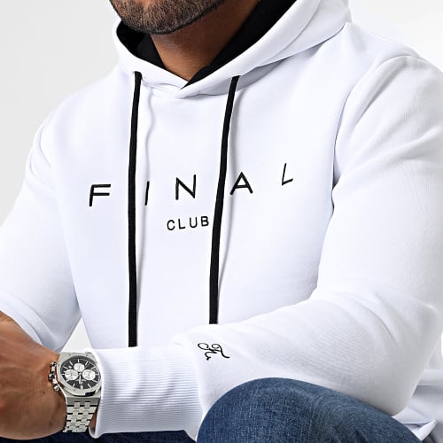 Sweat Capuche Avec Broderie 1071 Blanc
