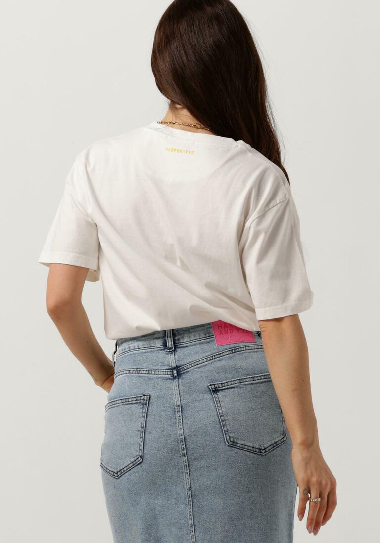 HARPER & YVE witte harper & yve t-shirt smiley-ss