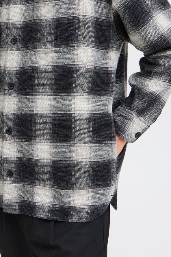 Casual Friday CFAUGUSTO checked overshirt Pewter mix