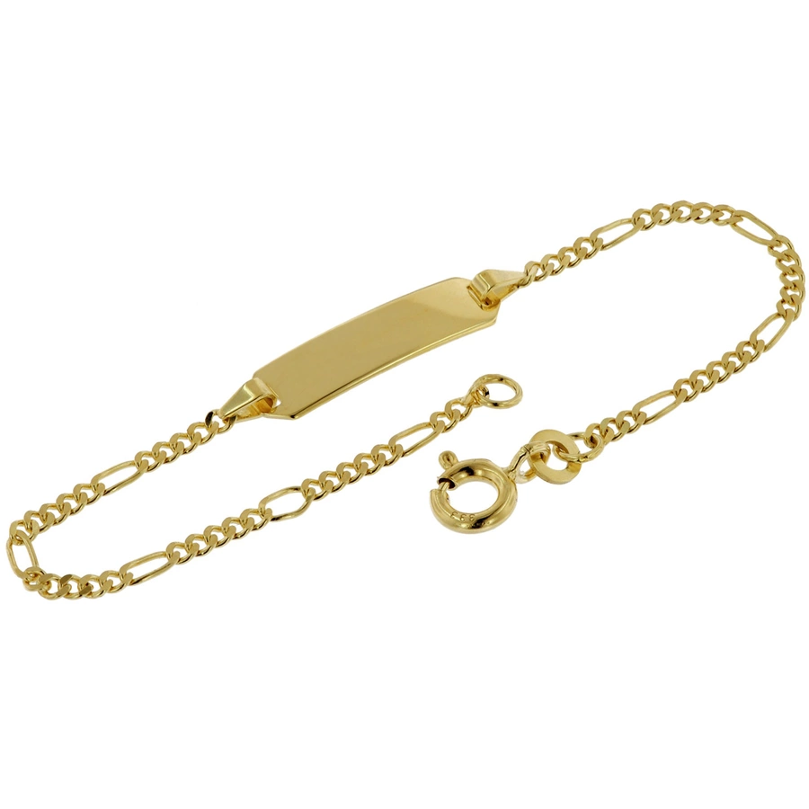 trendor Gravur-Armband für Kinder 333 Gold Armband mit Namen 1412 cm gold