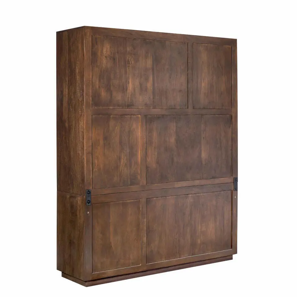 Vakkenkast Bruin Hout - 160x45x200cm - Brussel