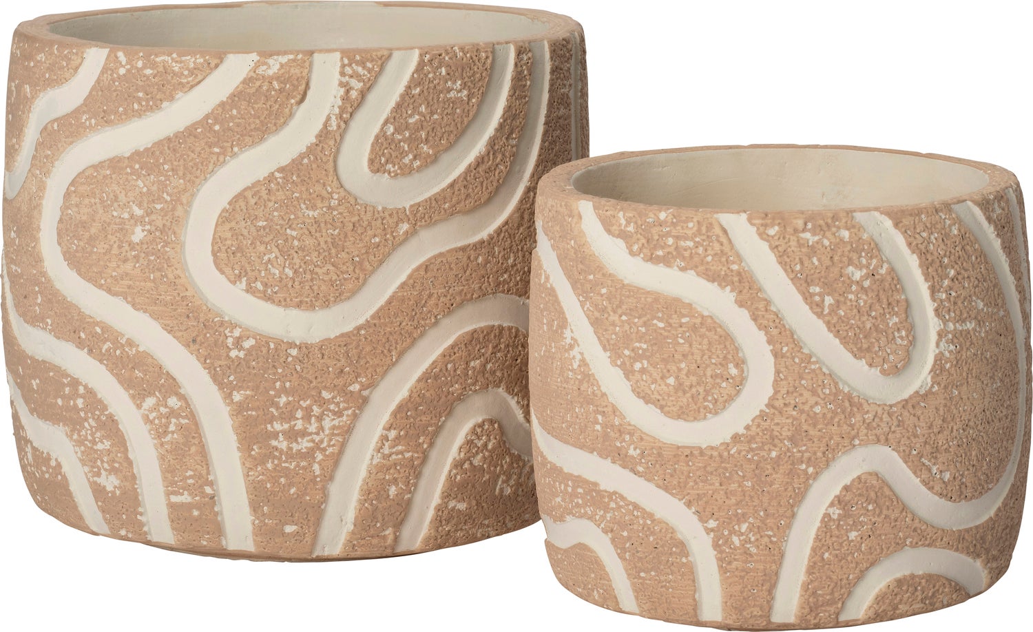 Intratuin bloempot Kyo beige D 8 H 7 cm