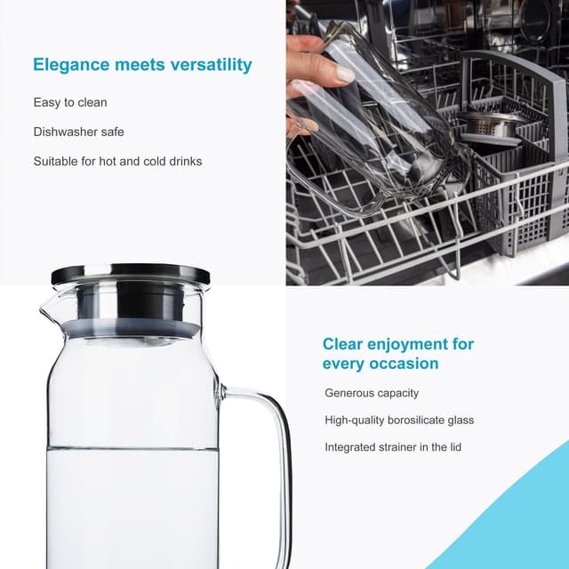 Karaffel Kande Tekande varmebestandig 1,2 L