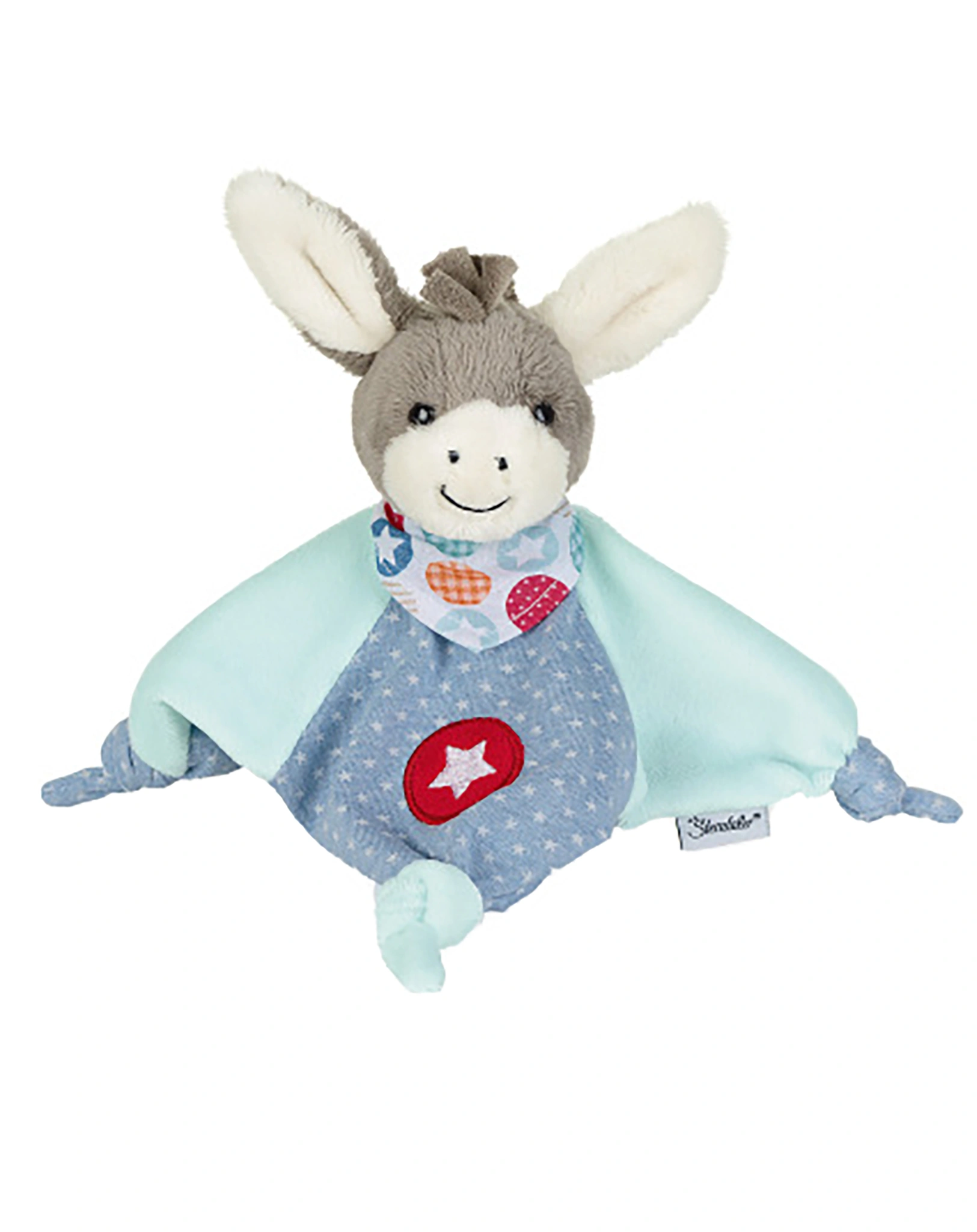 Schmusetuch EMMI ESEL (26cm) in blau/türkis