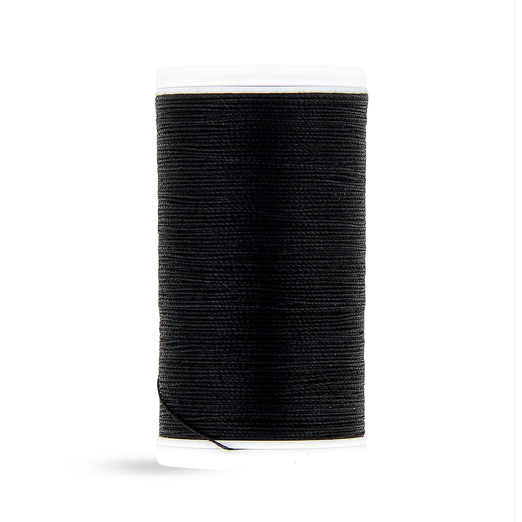 Fil LASER en coton noir 100m