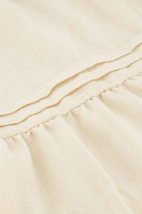 Beige rokje met linnen look
