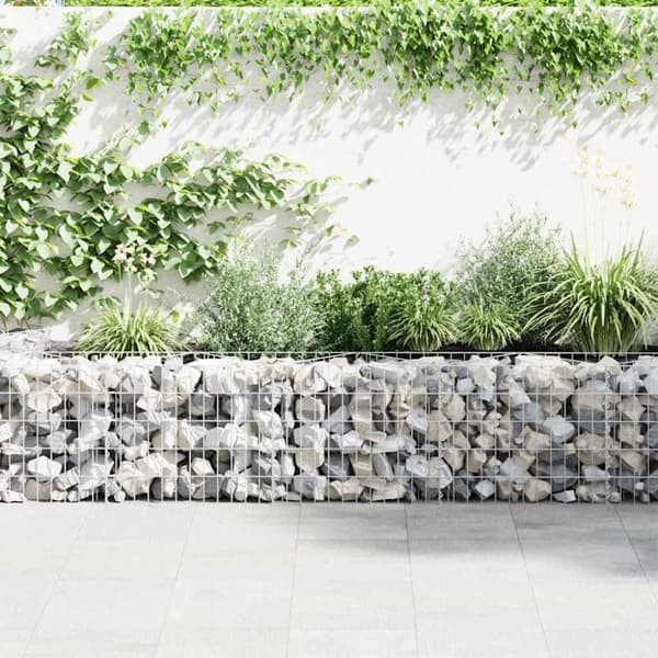 vidaXL Gabion galvanisert stål 450x30x50 cm