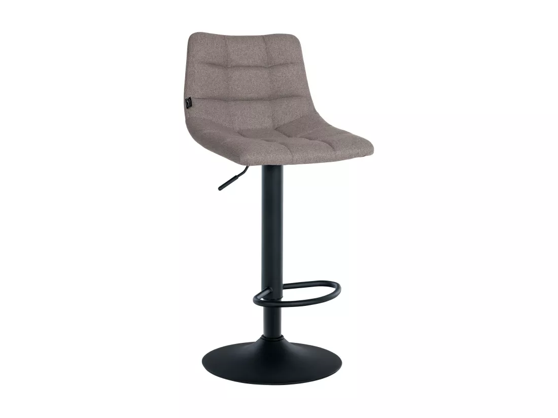 Tabouret de bar - Tissu & Métal - Gris - Jerry