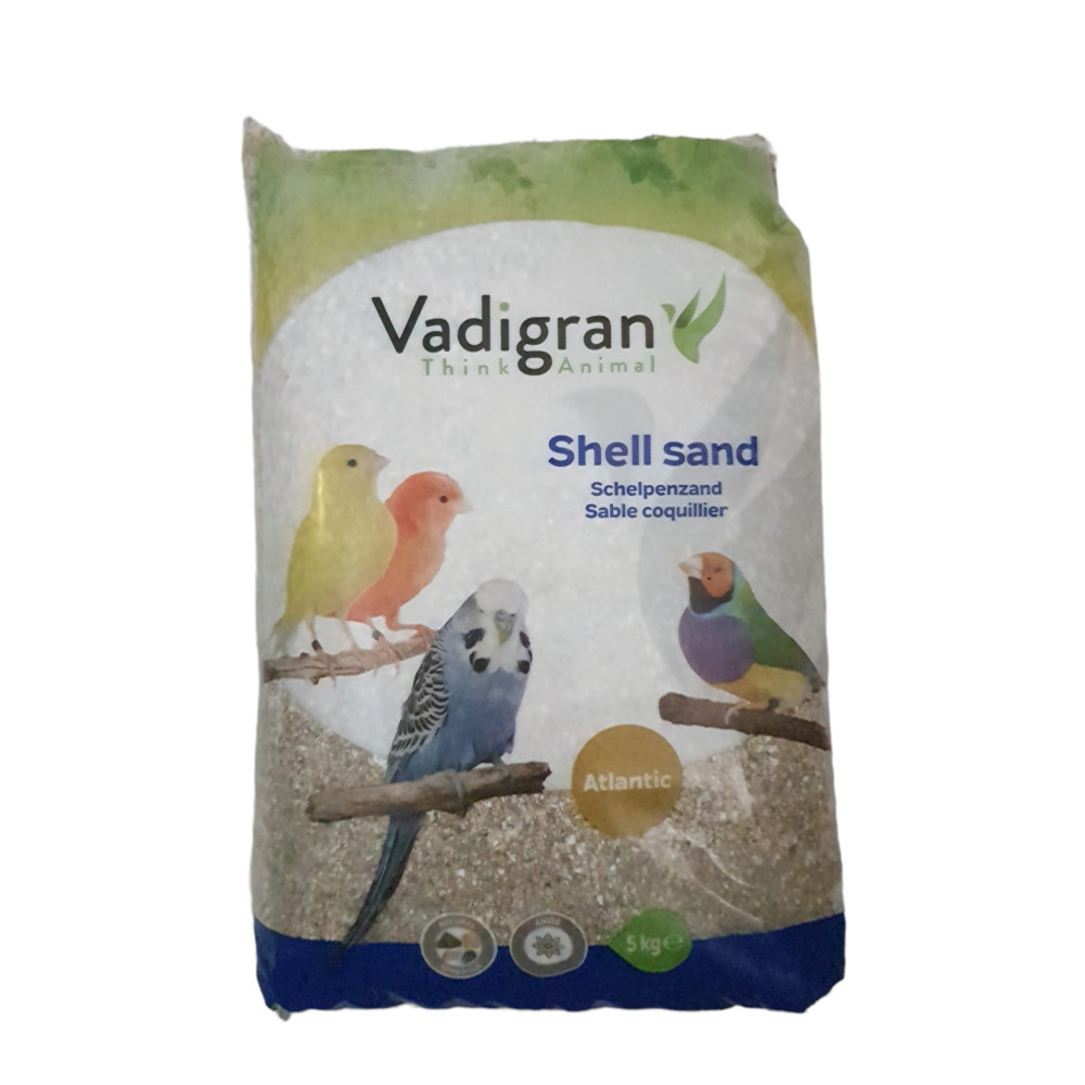 Gravier fond de cage 5 kg brun pour oiseaux