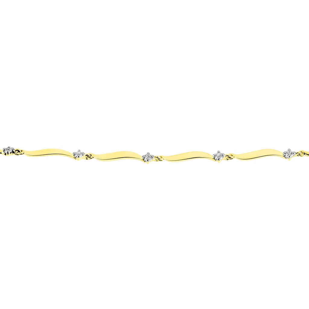 Bracelet Drotea Or Jaune Oxyde De Zirconium