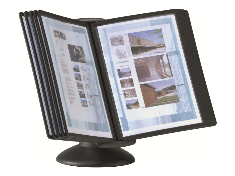 DURABLE SHERPA motion - Display panel-system - skrivebord - 10 rum - for A4 - sort