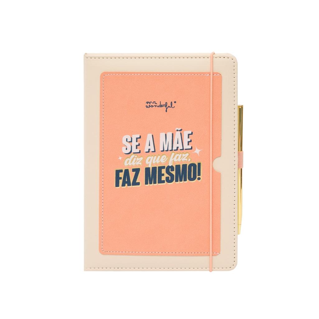 Caderno Com Bolso+Caneta - Se A Mãe Diz