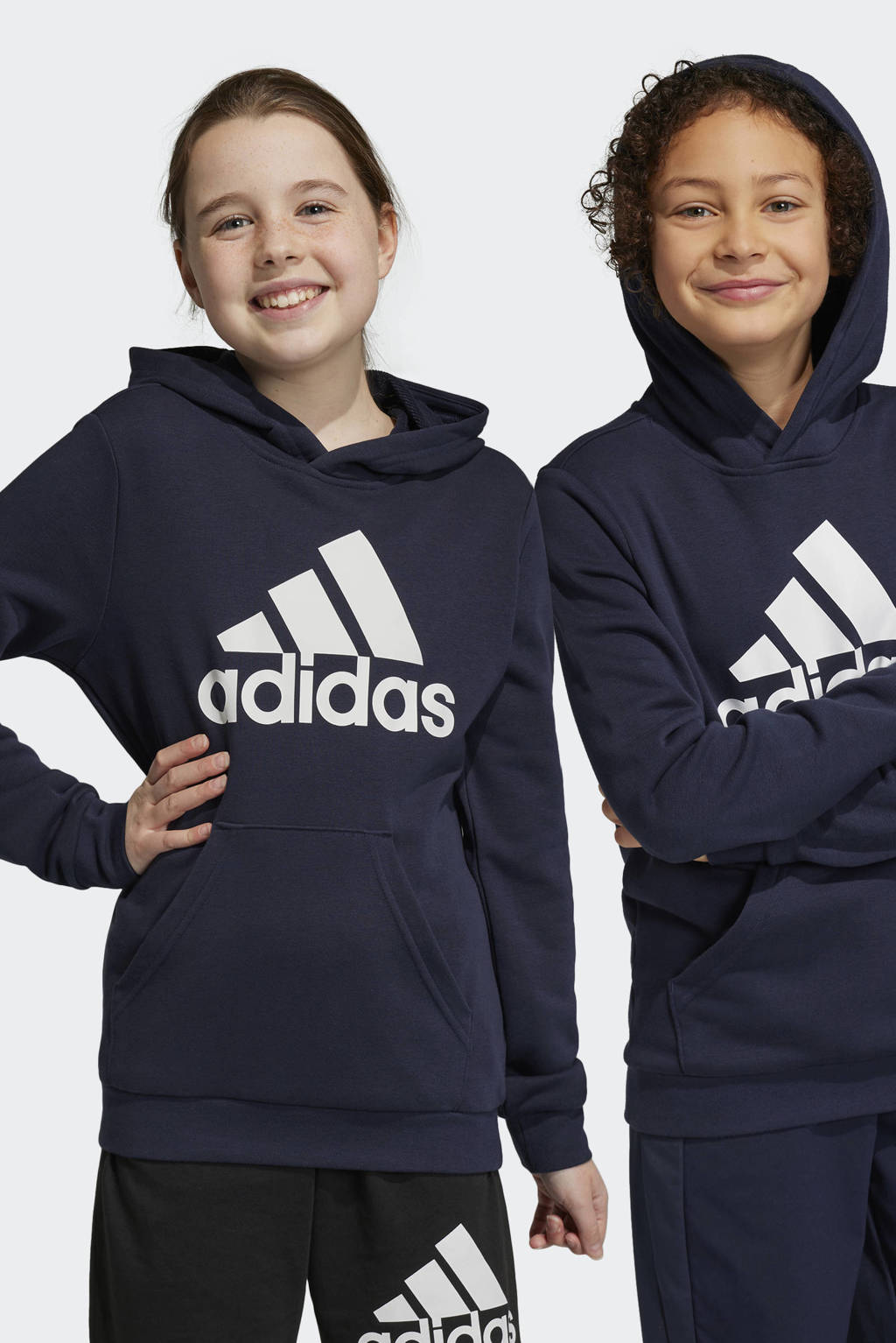 adidas hoodie donkerblauw