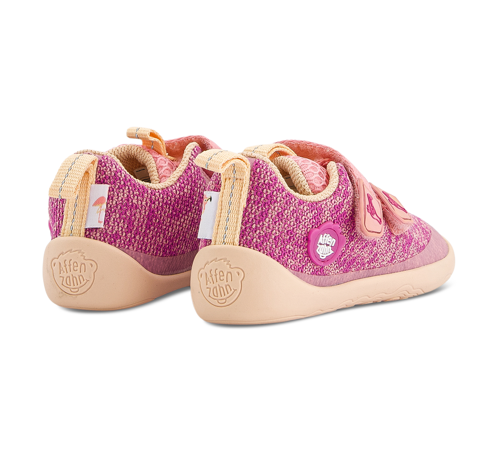 Affenzahn Barfussschuh Knit Happy - Klettschuhe pink