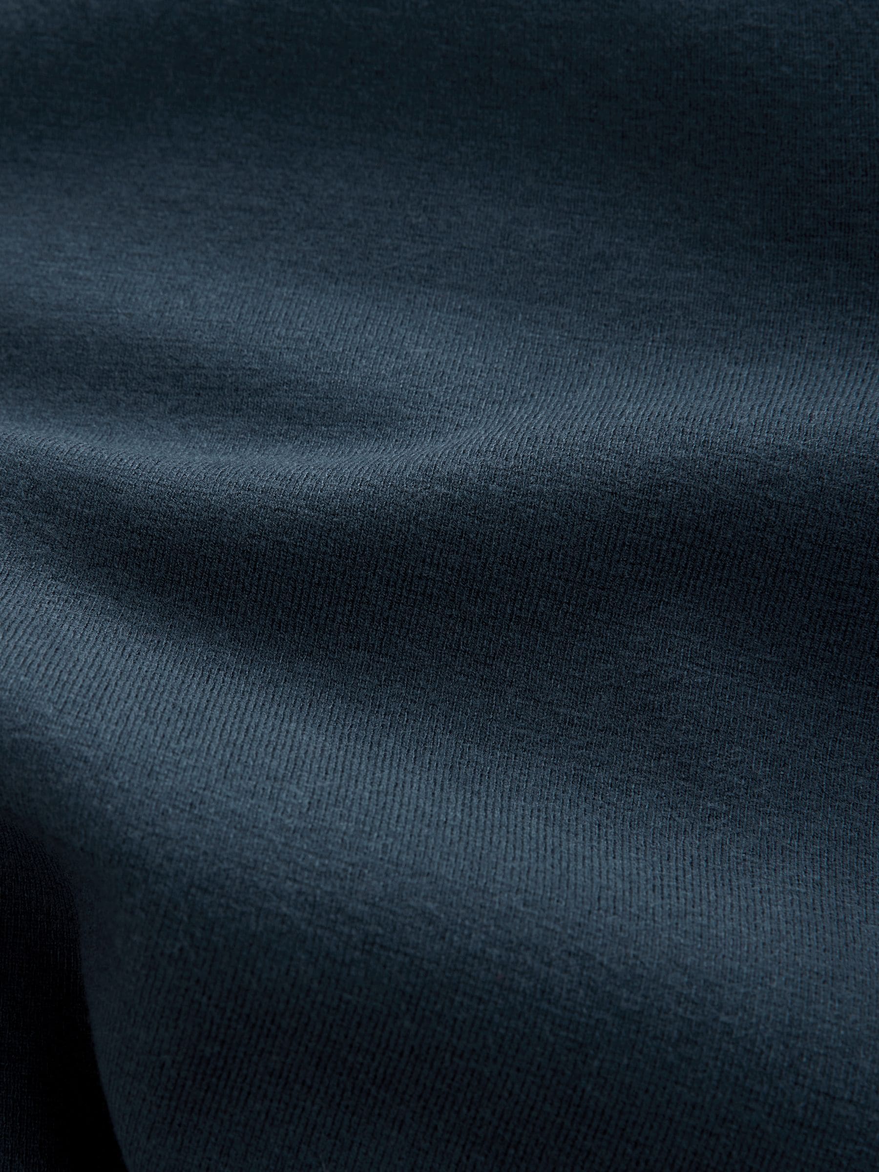 Blauw - Knopen bij de hals - Regular Fit Premium Mid Weight Long Sleeve Knit Polo Shirt