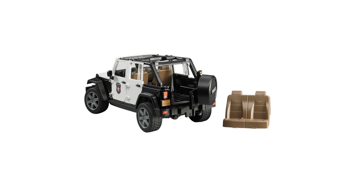 bruderJeep Wrangler Unlimited Rubicon politieauto met politieagent Modelvoertuig  (02526)