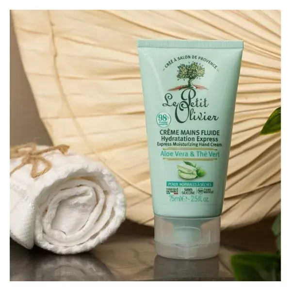 Le Petit Olivier - Creme Hidratante Express para as Mãos - Aloe Vera e Chá Verde 75ml
