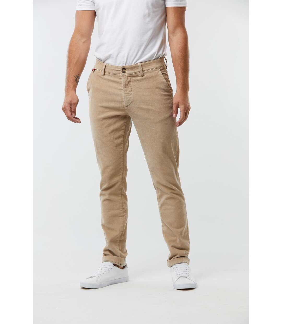 Pantalon manches 34 coton chino GARVIN
