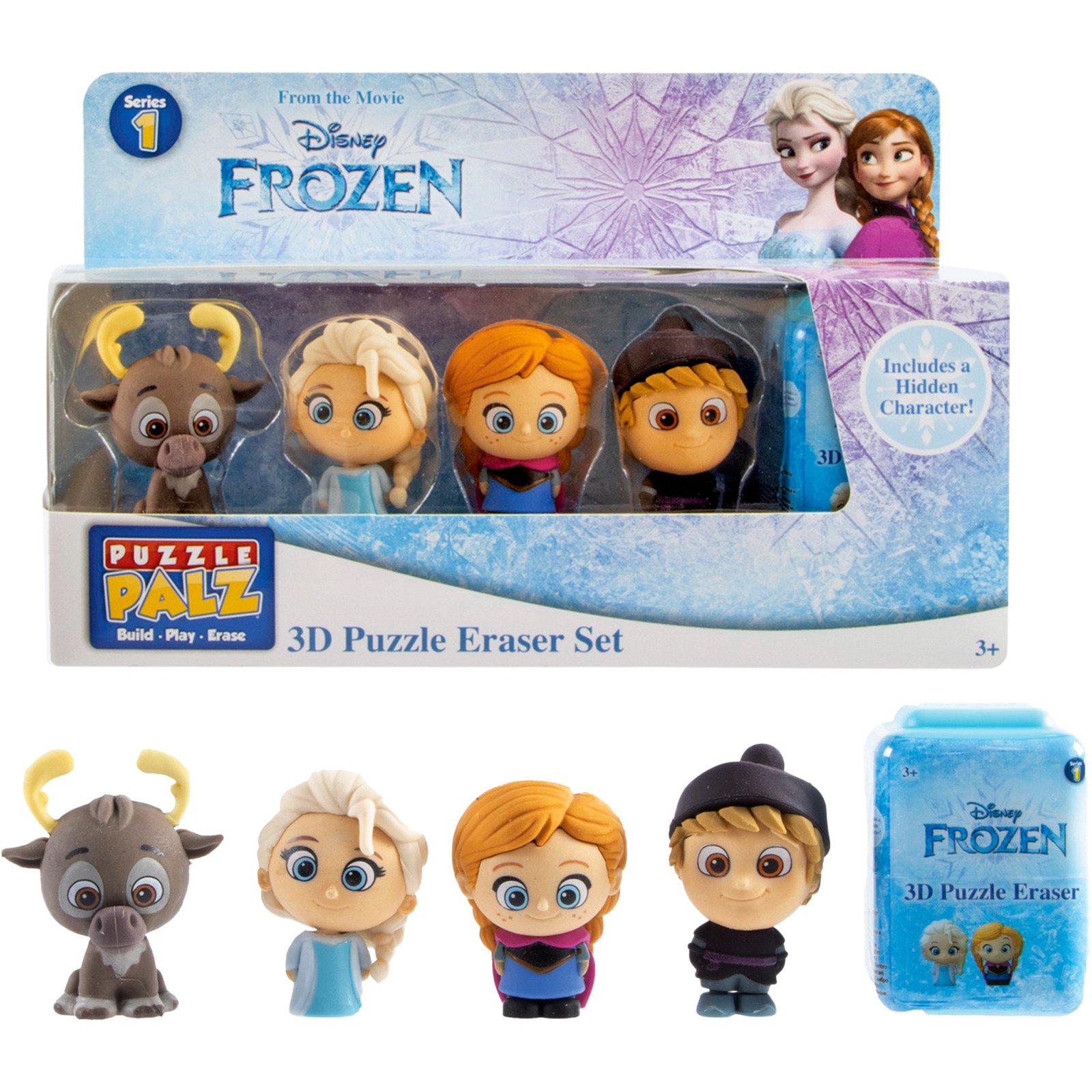Puzzle Palz Frozen 3D Puzzle Radiergummi Set, 5 Stück