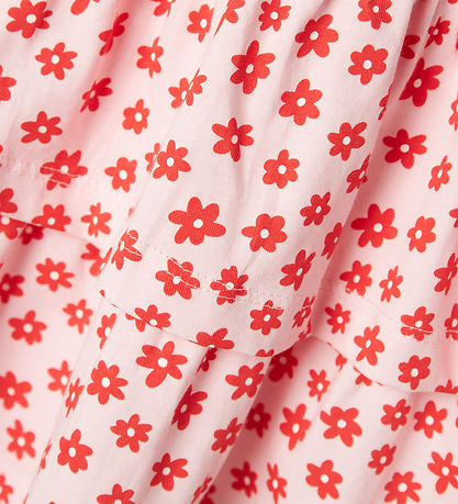 Name It Nederdel - NkfVigga - Parfait Pink/Rød flowers