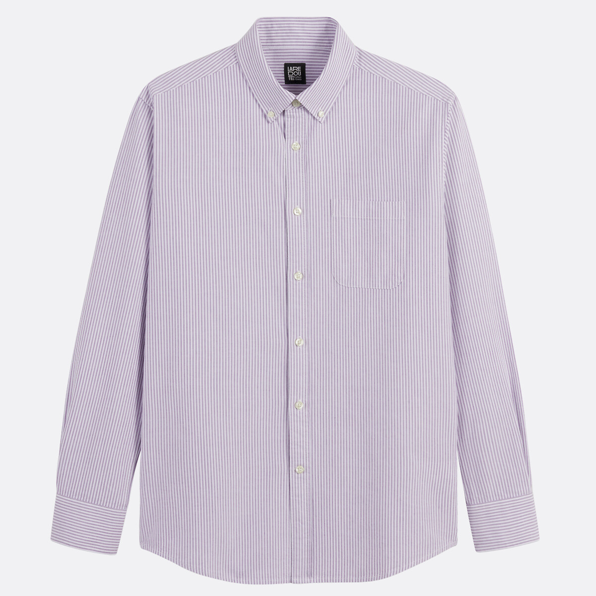 COLEÇÕES LA REDOUTE<br>Camisa Oxford reta com listras, assinatura GILLES