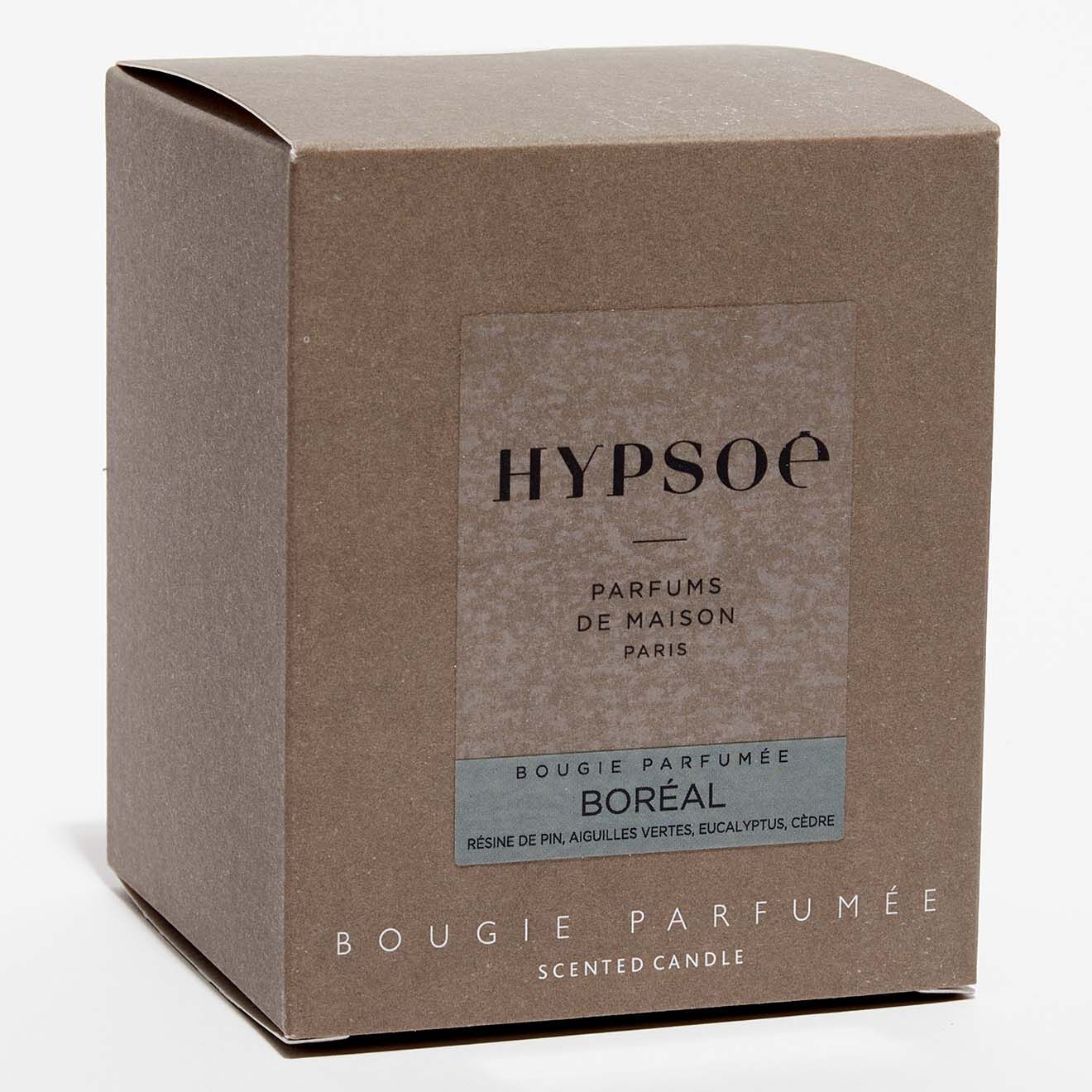 Hypsoé Bougie parfumée verre coloré Dépoli Boréal - 1 mèche 50h