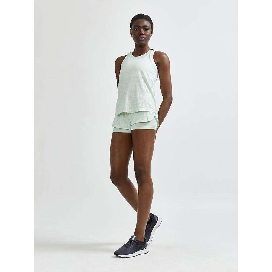 Craft CORE Charge Logo Hardloopshirt Zonder Mouwen Groen Dames