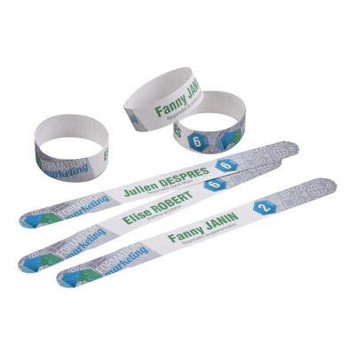 Avery - 50 bracelets indéchirables - 18 x 265 mm - blanc