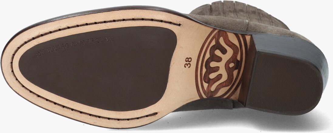 SHABBIES taupe shabbies enkellaarsjes 183020297