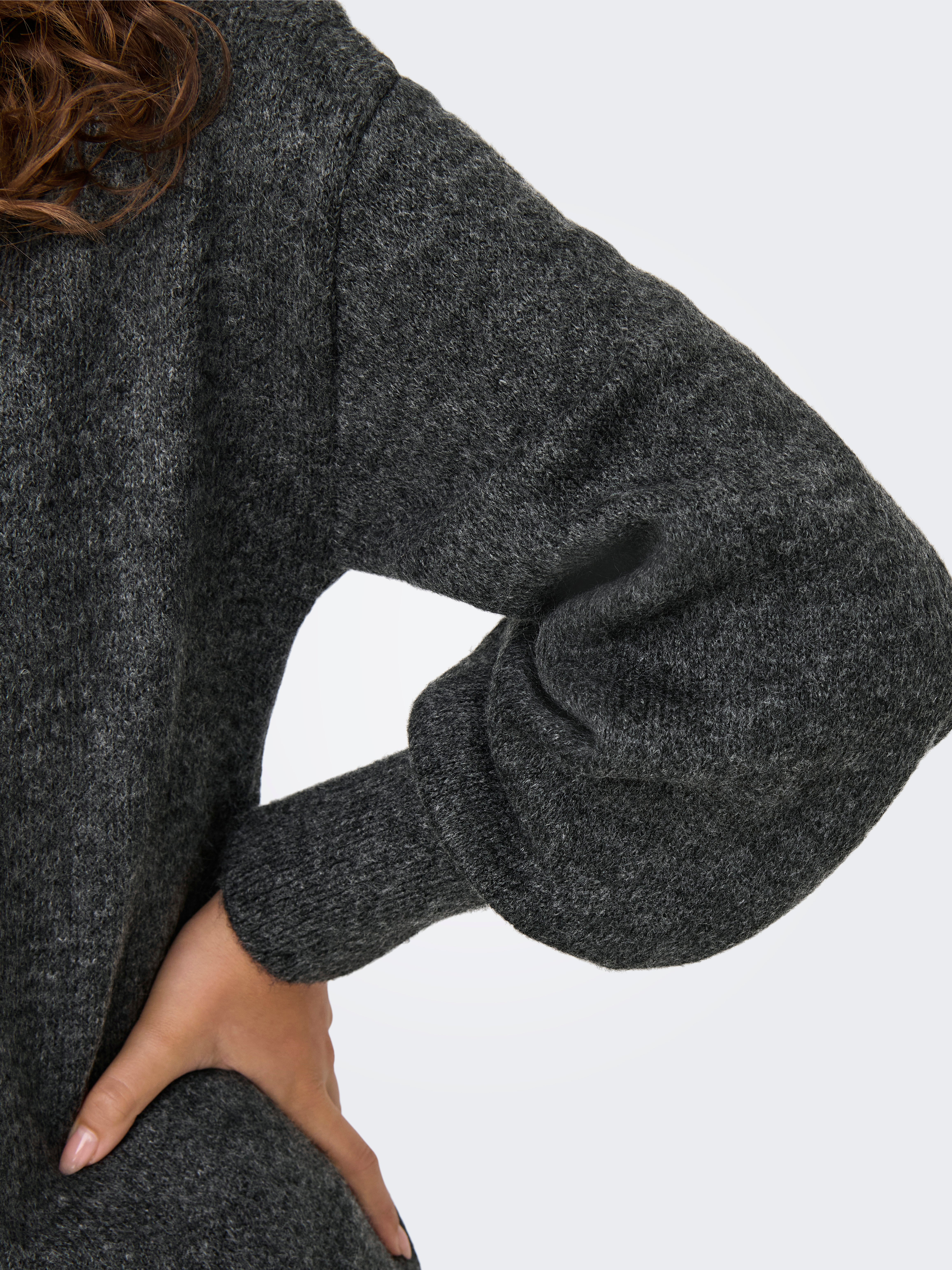ONLJADA Kurzes Kleid Dark Grey Melange