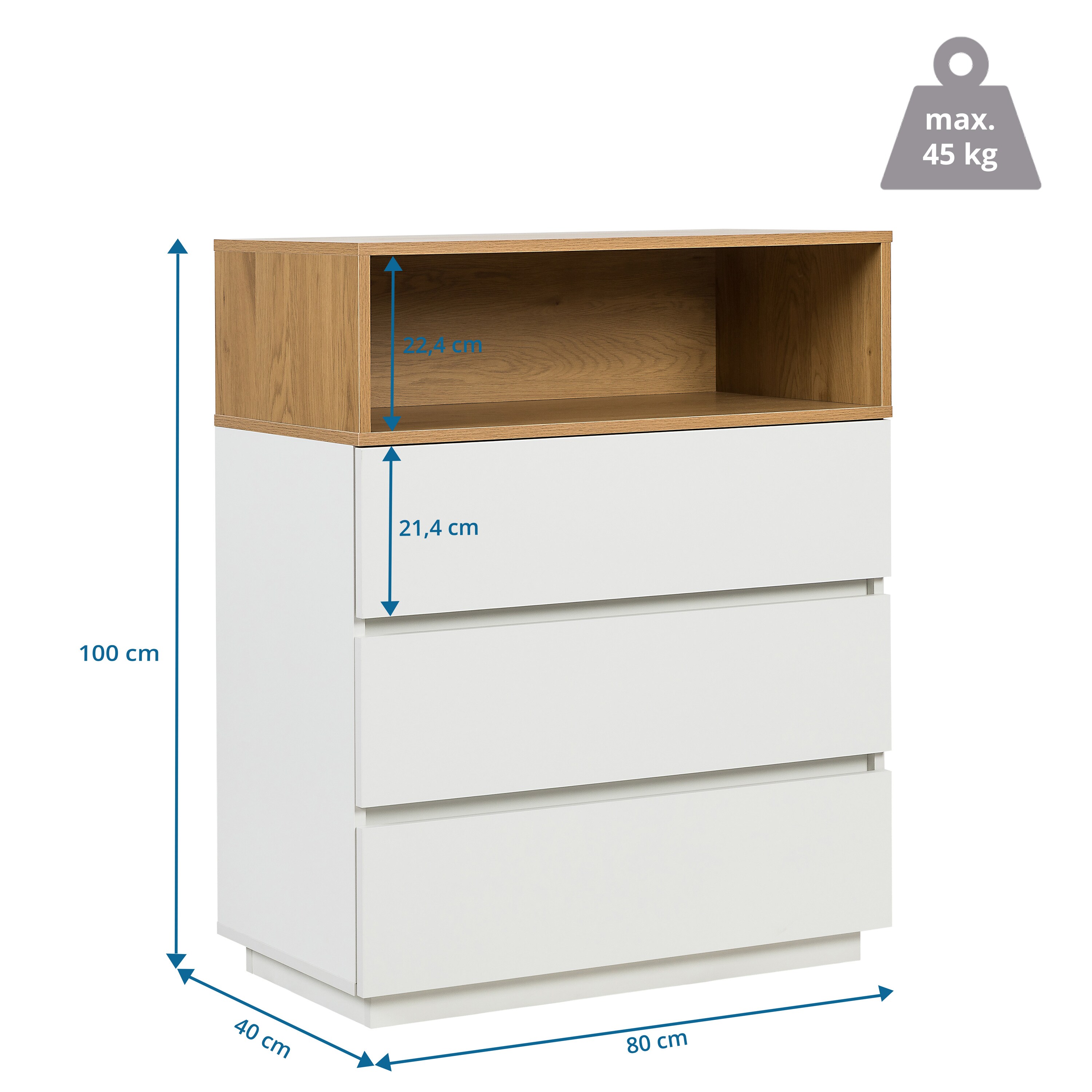 Kommode MELMO K Melaminharzbeschichtete Spanplatte hjh LIVING
