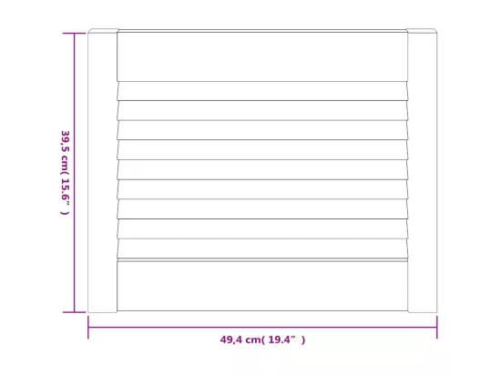 Portes d'armoire à persiennes 4 pcs 39,5x49,4 cm pin massif