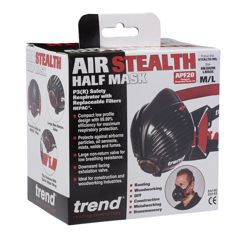 Trend Air Stealth Halfgelaatsmasker M/L