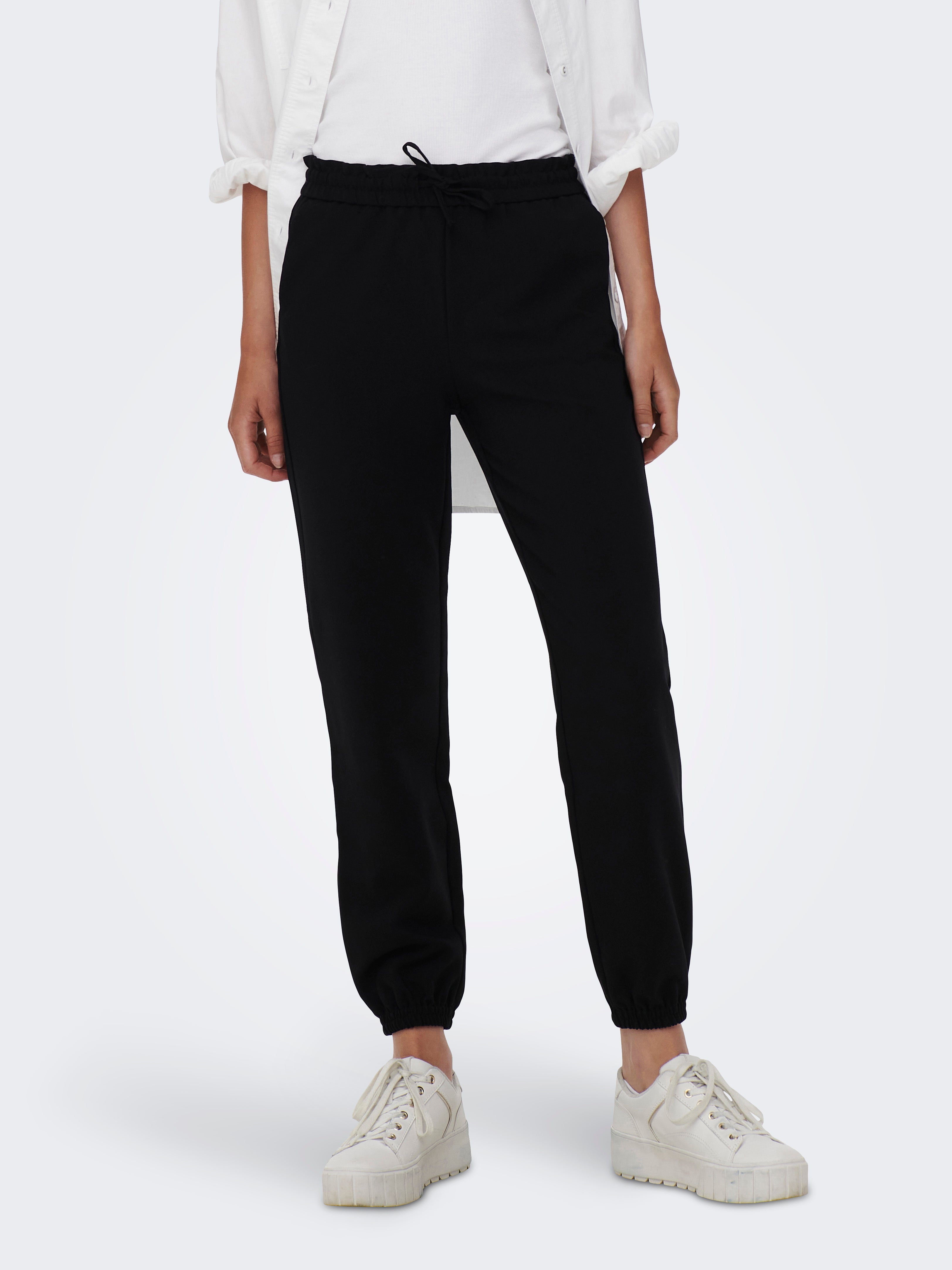 ONLMILIAN Mittlere Taille Locker geschnitten Hose Black