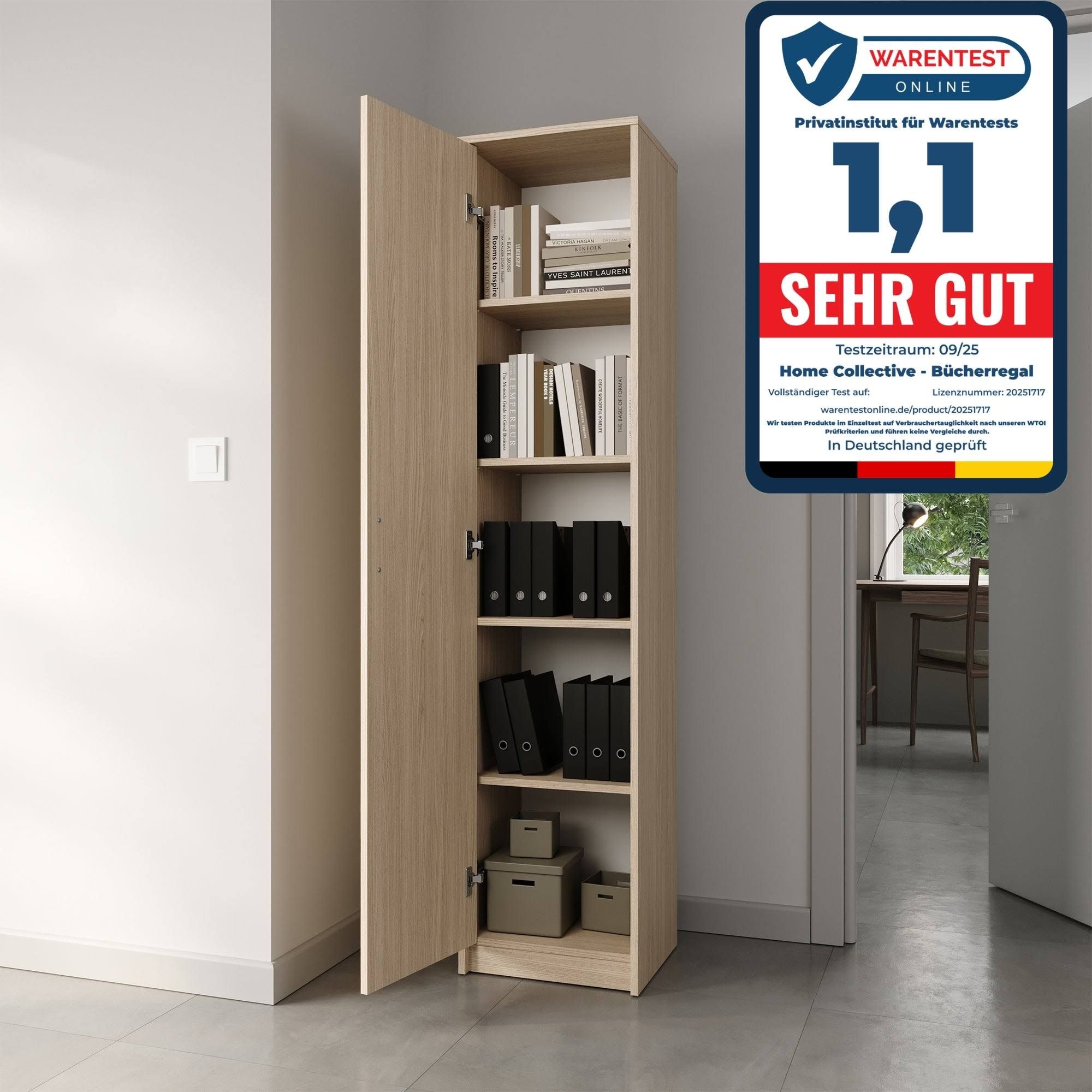 Home Collective Aktenschrank Schrank Mehrzweckschrank Weiß 40cm Breite