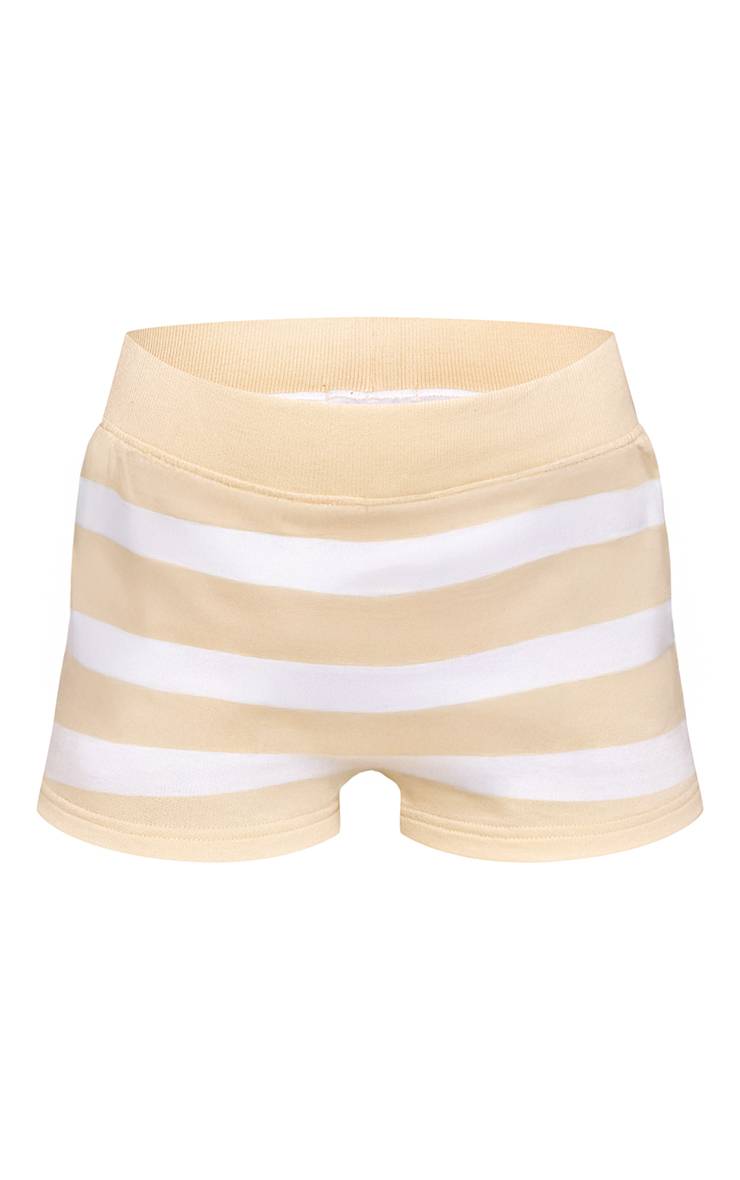 Butter Yellow Short En Molleton À Imprimé Rayé