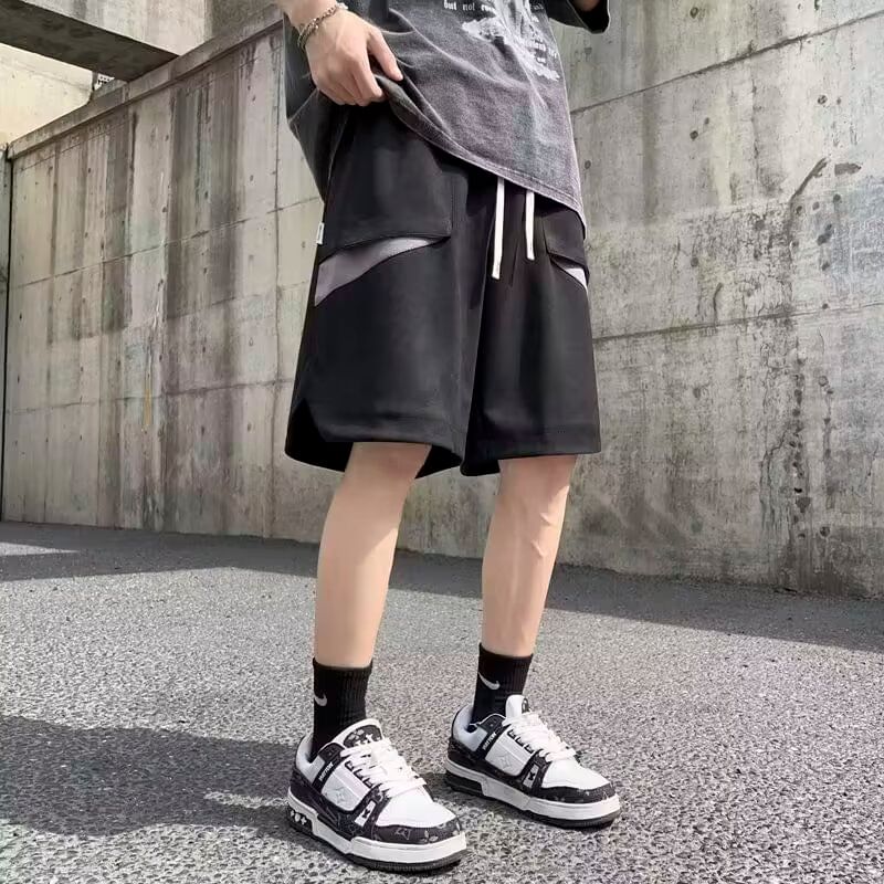 Ateso - Sweatshorts met trekkoord in de taille en tweekleurig paneel
