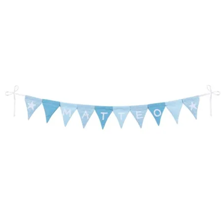 goki Buchstabenwimpelkette blau, mit 10 Wimpeln