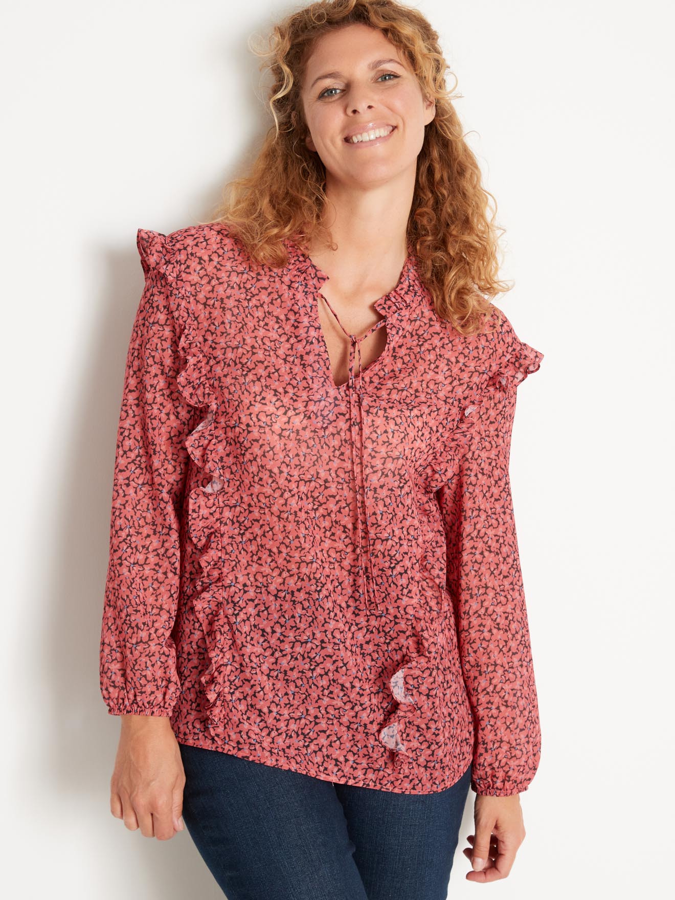 Blouse à volants