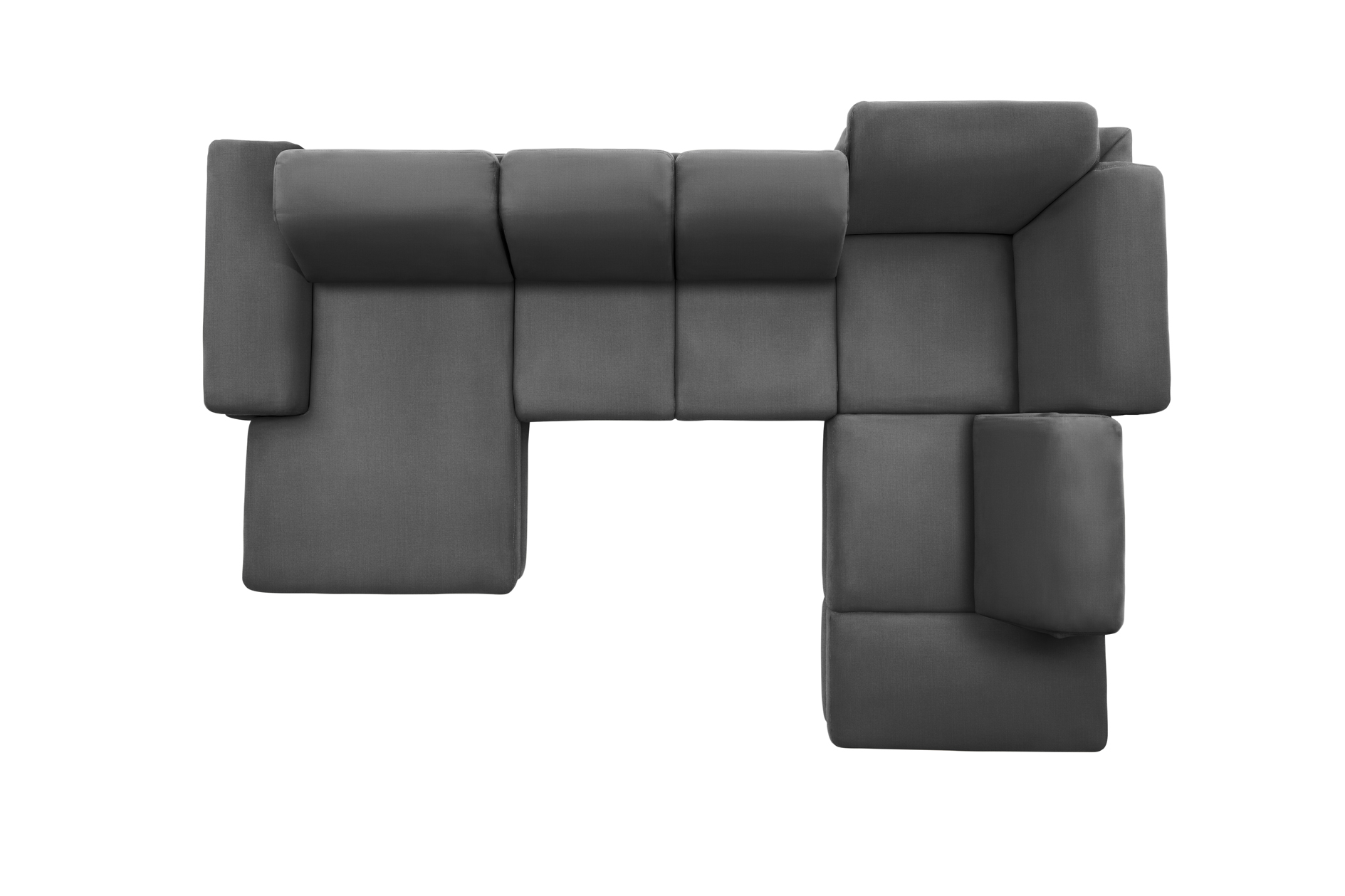 polsterpower Boxspring-Wohnlandschaft - Miro grau - Basismodell - Recamiere links