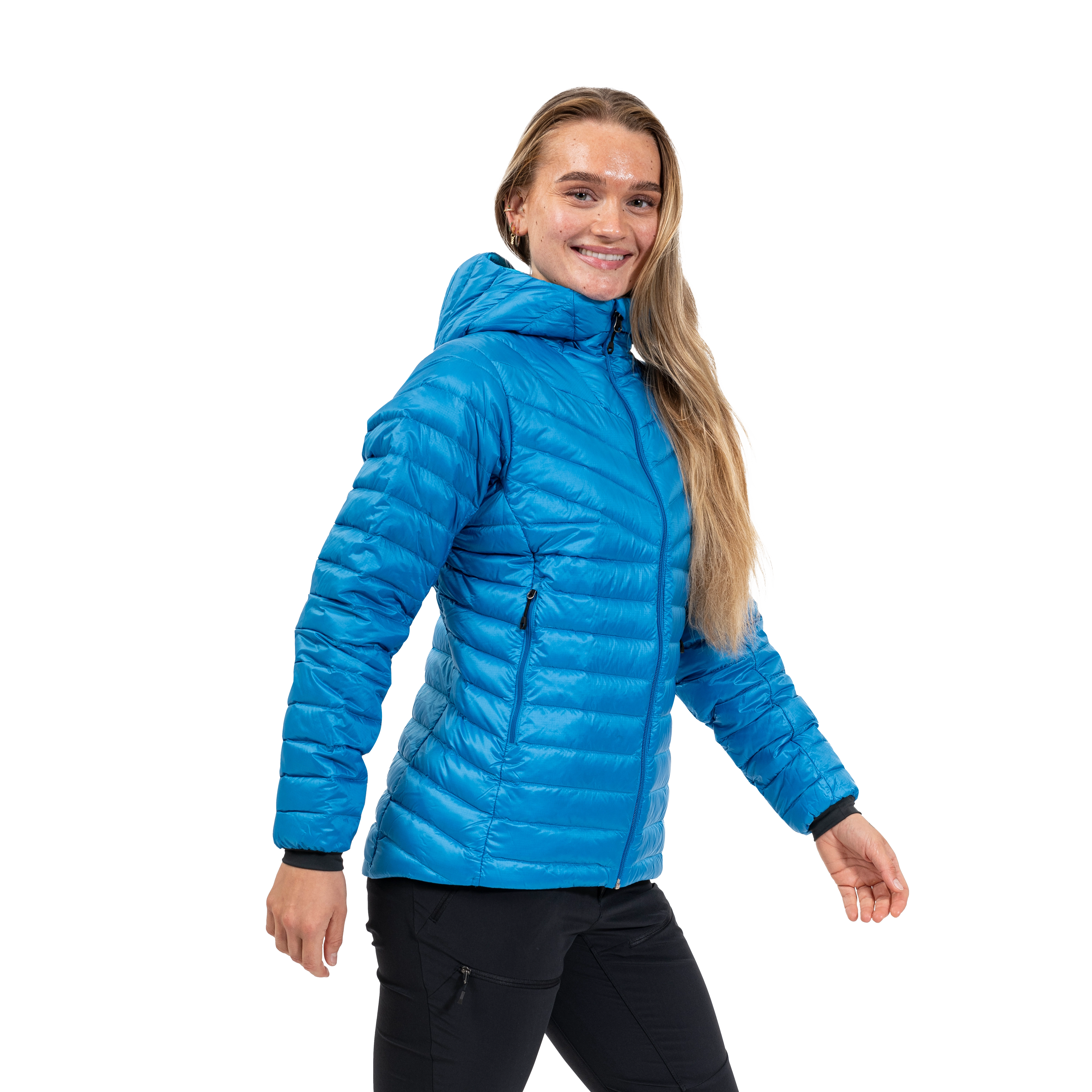 Rabot Light Down Jacket Hood Women Dark Aqua Lagoon