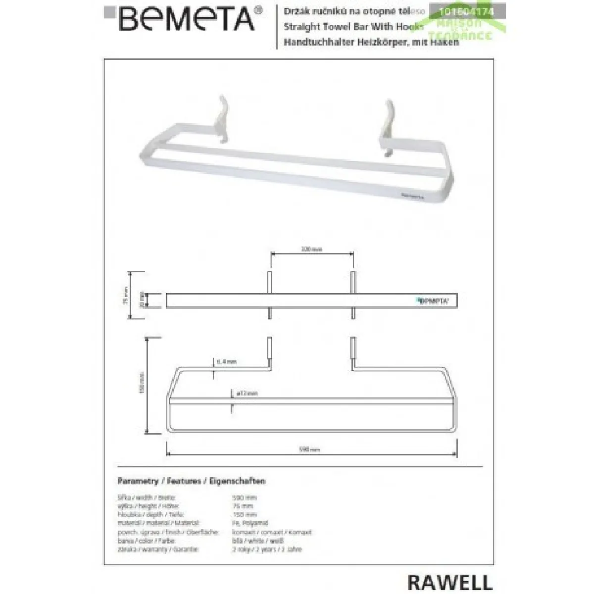 Bemeta - Maison De La Tendance Bemeta Porte-Serviettes Radiateur - Blanc