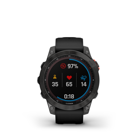 FENIX 7 SOLAR Multisportuhr 47mm  schiefergrau mit schwarzem armband